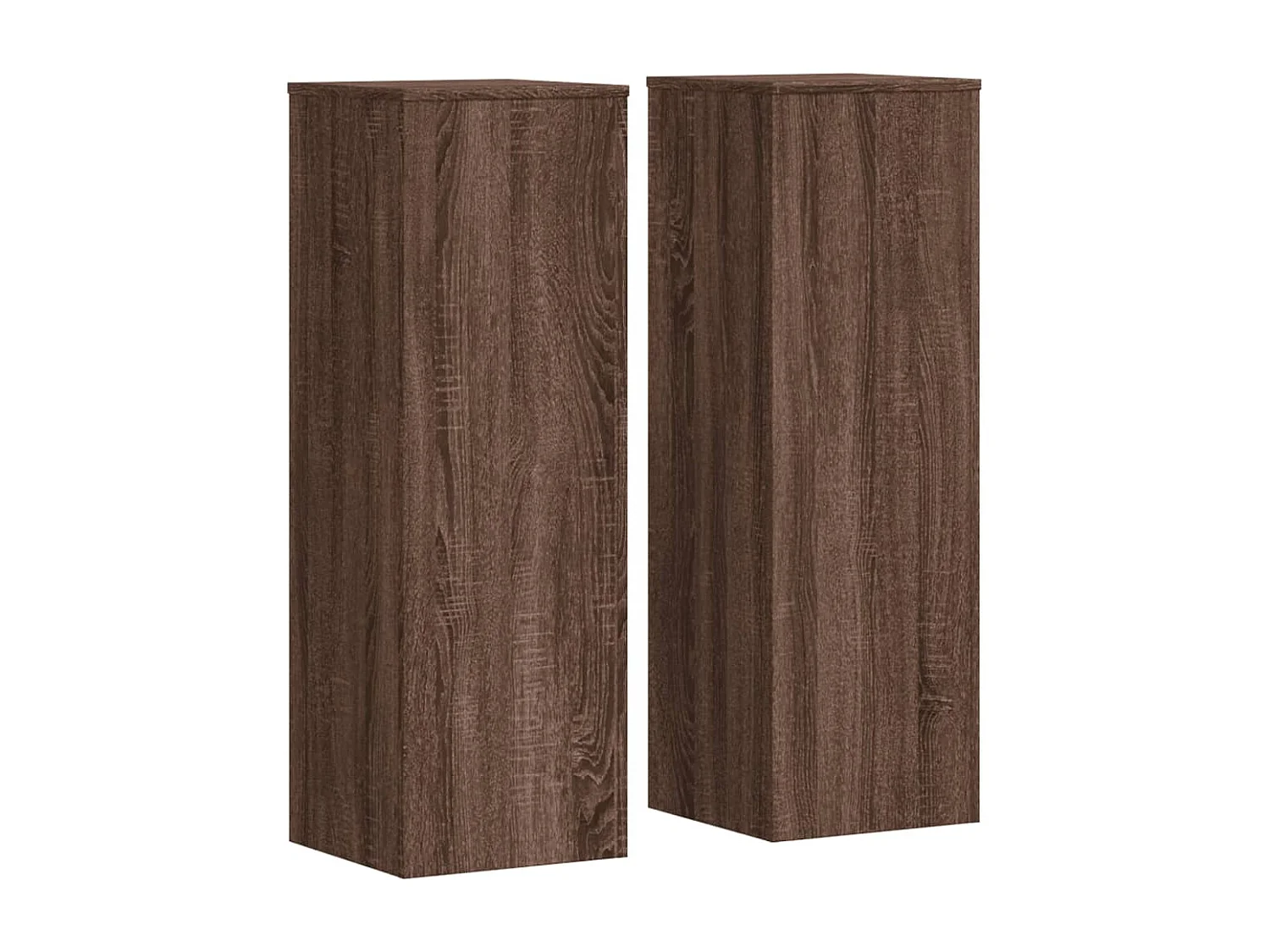 Plantenstandaards 2 stuks eikenbruin bewerkt hout