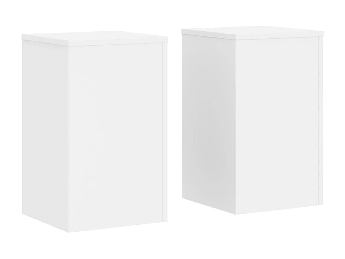 Supports pour plantes 2 pcs blanc 30x30x50 cm bois d'ingénierie