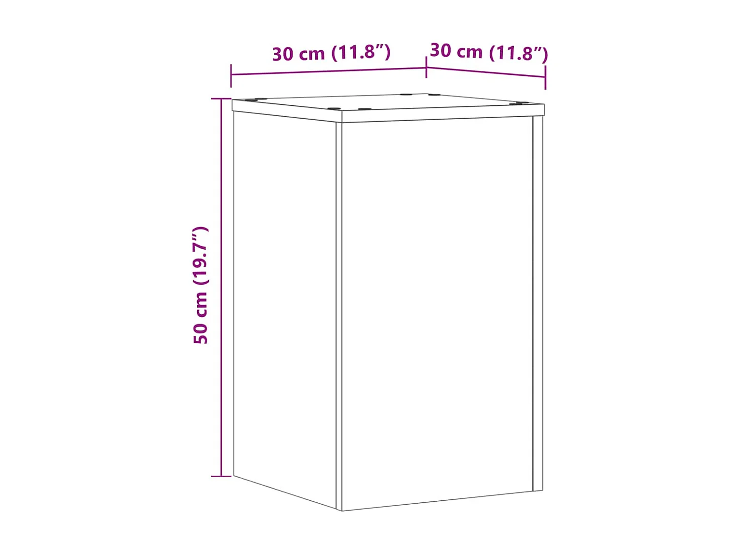 Supports pour plantes 2 pcs blanc 30x30x50 cm bois d'ingénierie