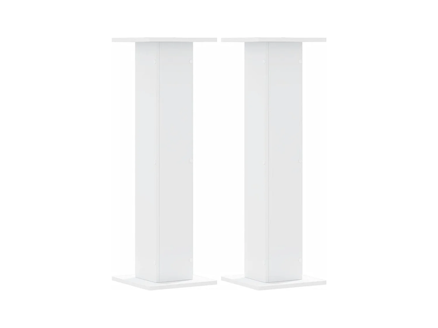 Plantenstandaards 2 stuks wit 30x30x95 cm bewerkt hout