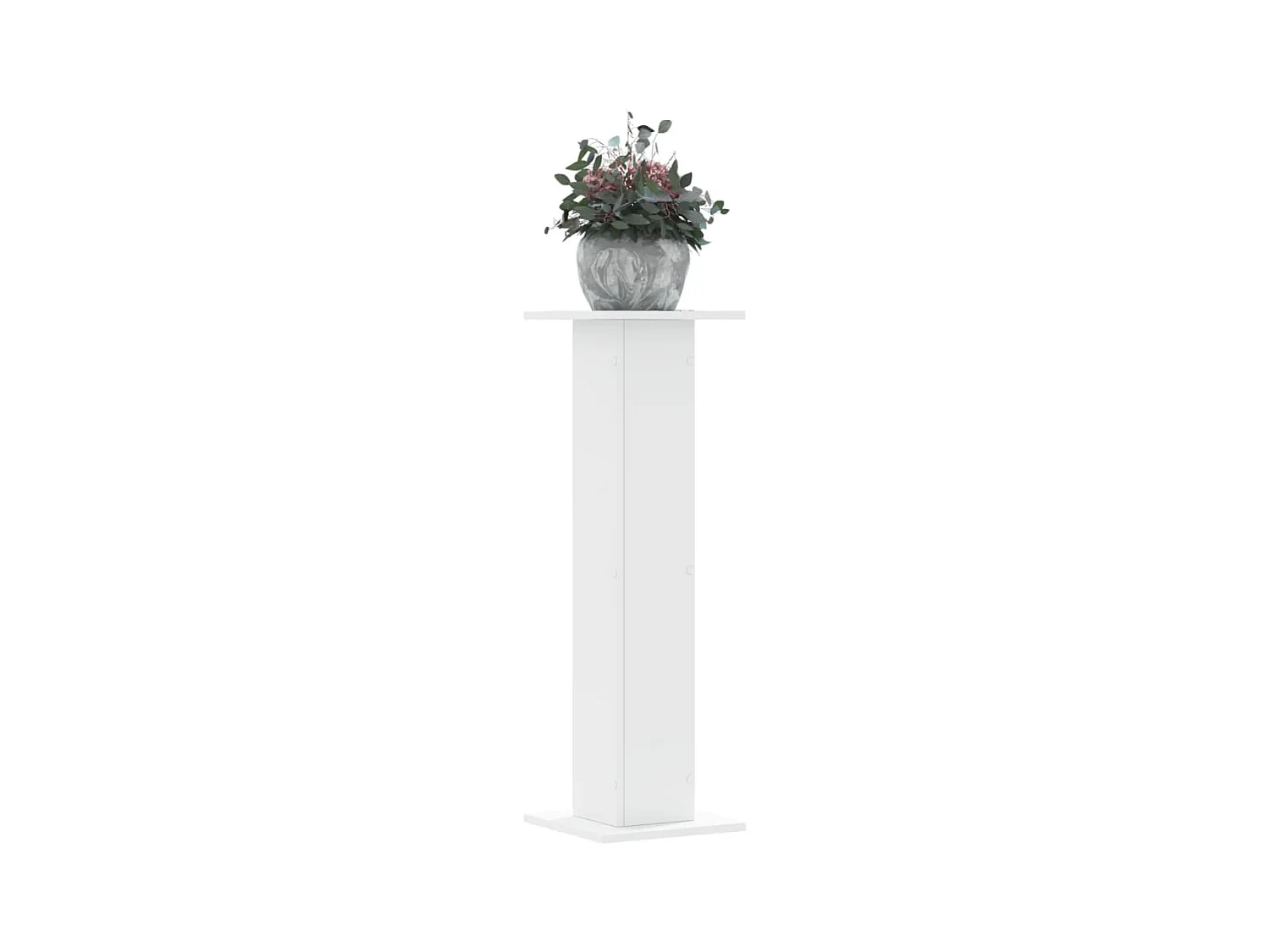 Supports pour plantes 2 pcs blanc 30x30x95 cm bois d'ingénierie