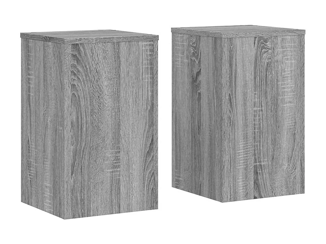 Supports pour plantes 2 pcs gris sonoma bois d'ingénierie