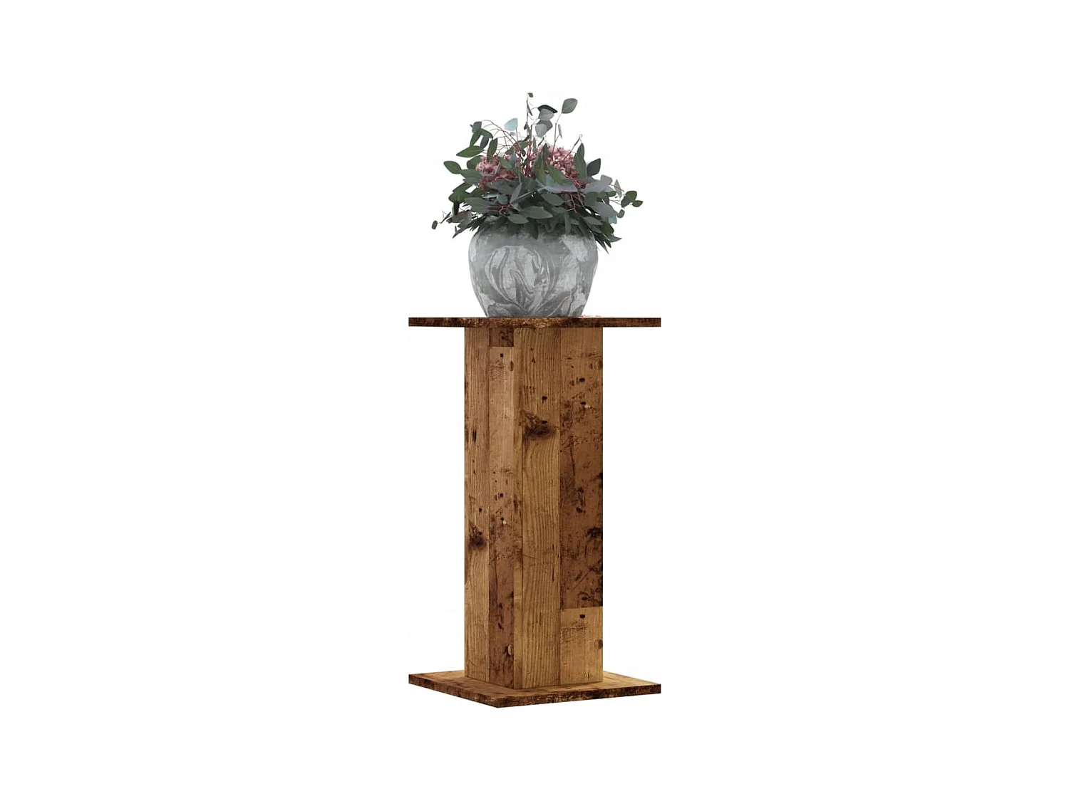 Supports pour plantes 2 pcs vieux bois bois d'ingénierie