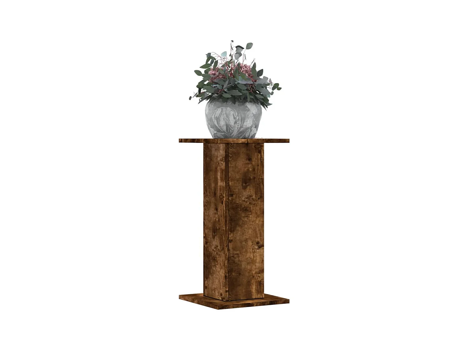 Supports pour plantes 2 pcs chêne fumé bois d'ingénierie