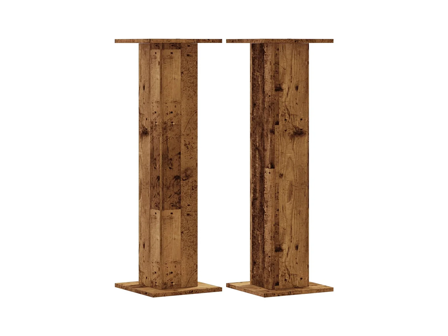 Supports pour plantes 2 pcs vieux bois bois d'ingénierie