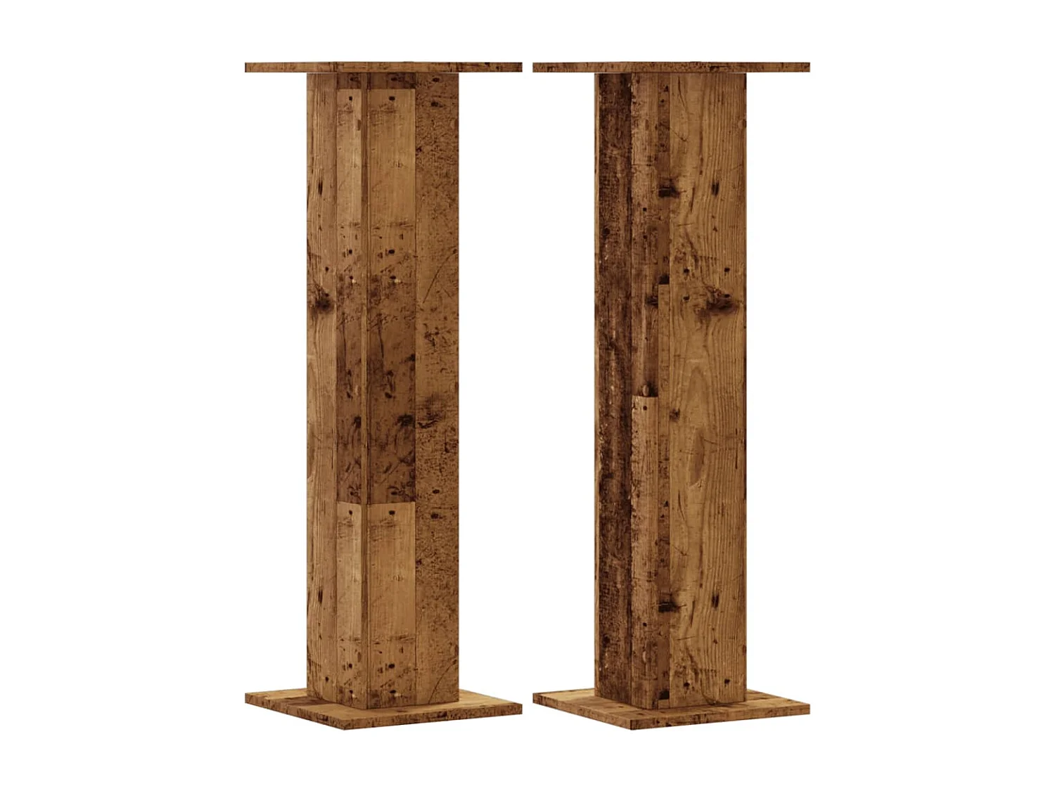 Supports pour plantes 2 pcs vieux bois bois d'ingénierie