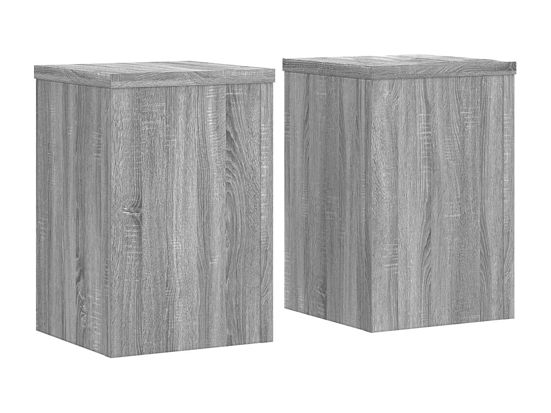 Supports pour plantes 2 pcs sonoma gris bois d'ingénierie