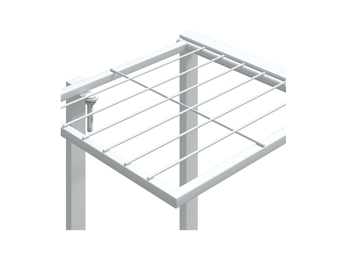 Jardinera con ruedas 94,5x24,5x91,5 cm Hierro Blanco