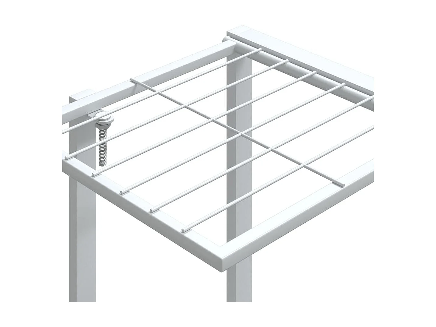 Jardinière avec roues 94,5x24,5x91,5 cm Blanc Fer