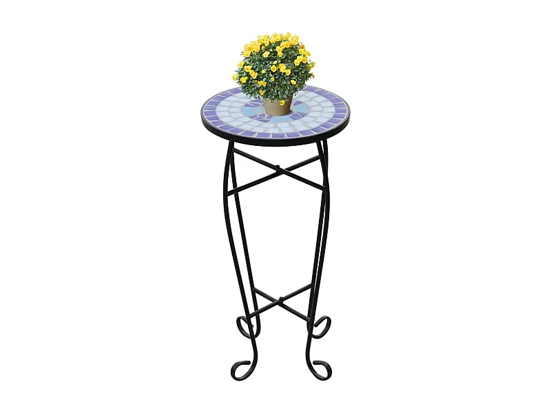 Table d'appoint Mosaïque Bleu et blanc