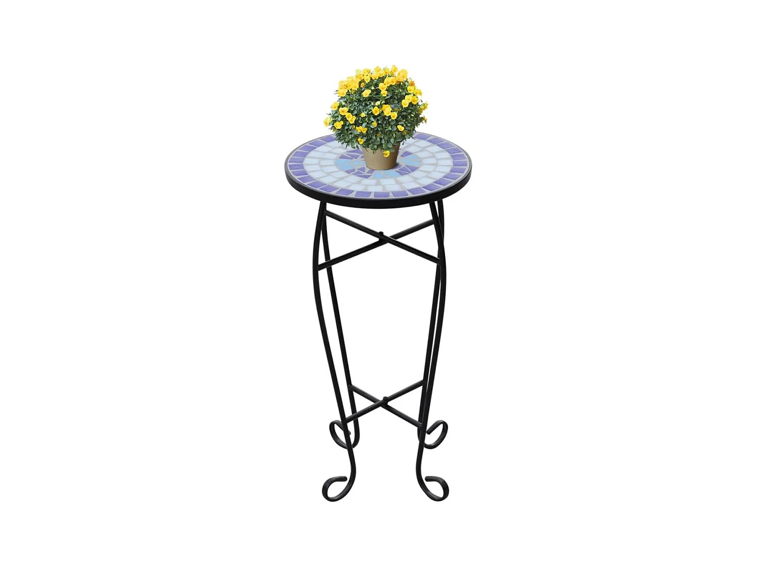 Table d'appoint Mosaïque Bleu et blanc