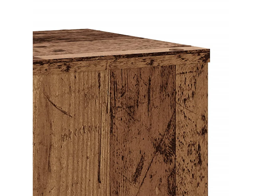 Supports pour plantes 2 pcs vieux bois bois d'ingénierie