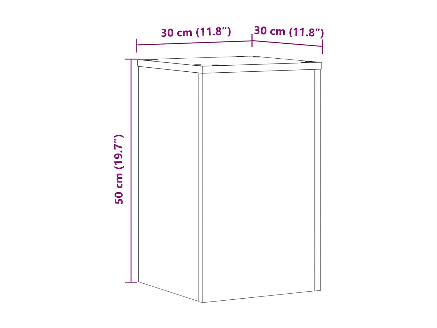 Supports pour plantes 2 pcs vieux bois bois d'ingénierie