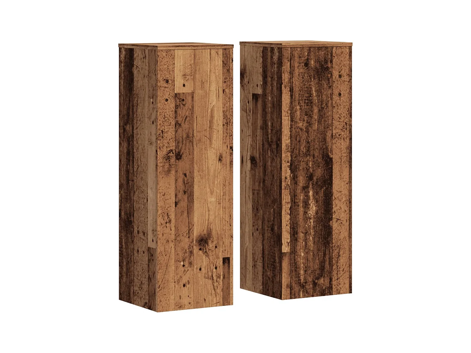 Supports pour plantes 2 pcs vieux bois bois d'ingénierie