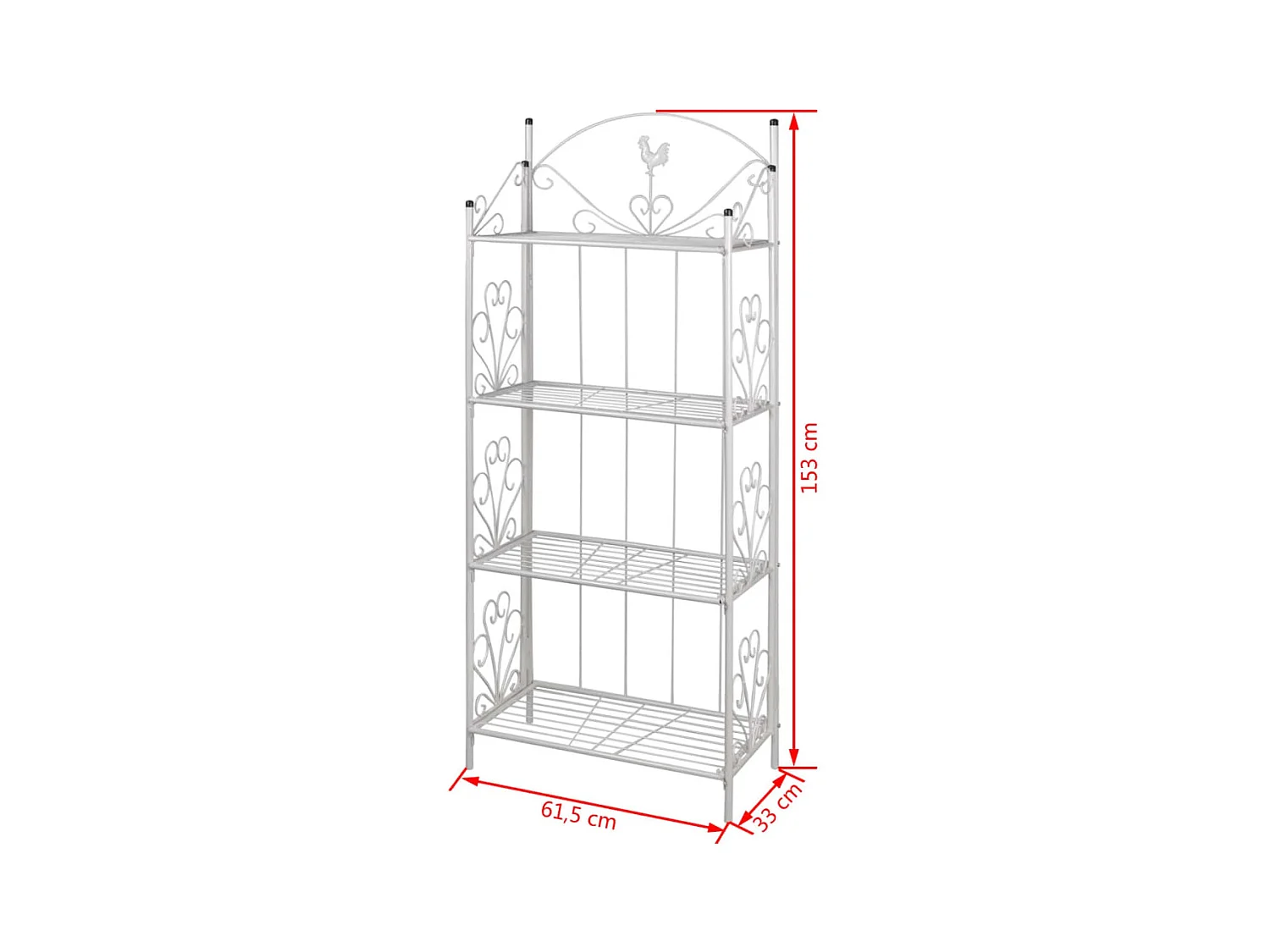 Soporte para plantas cuadrado blanco
