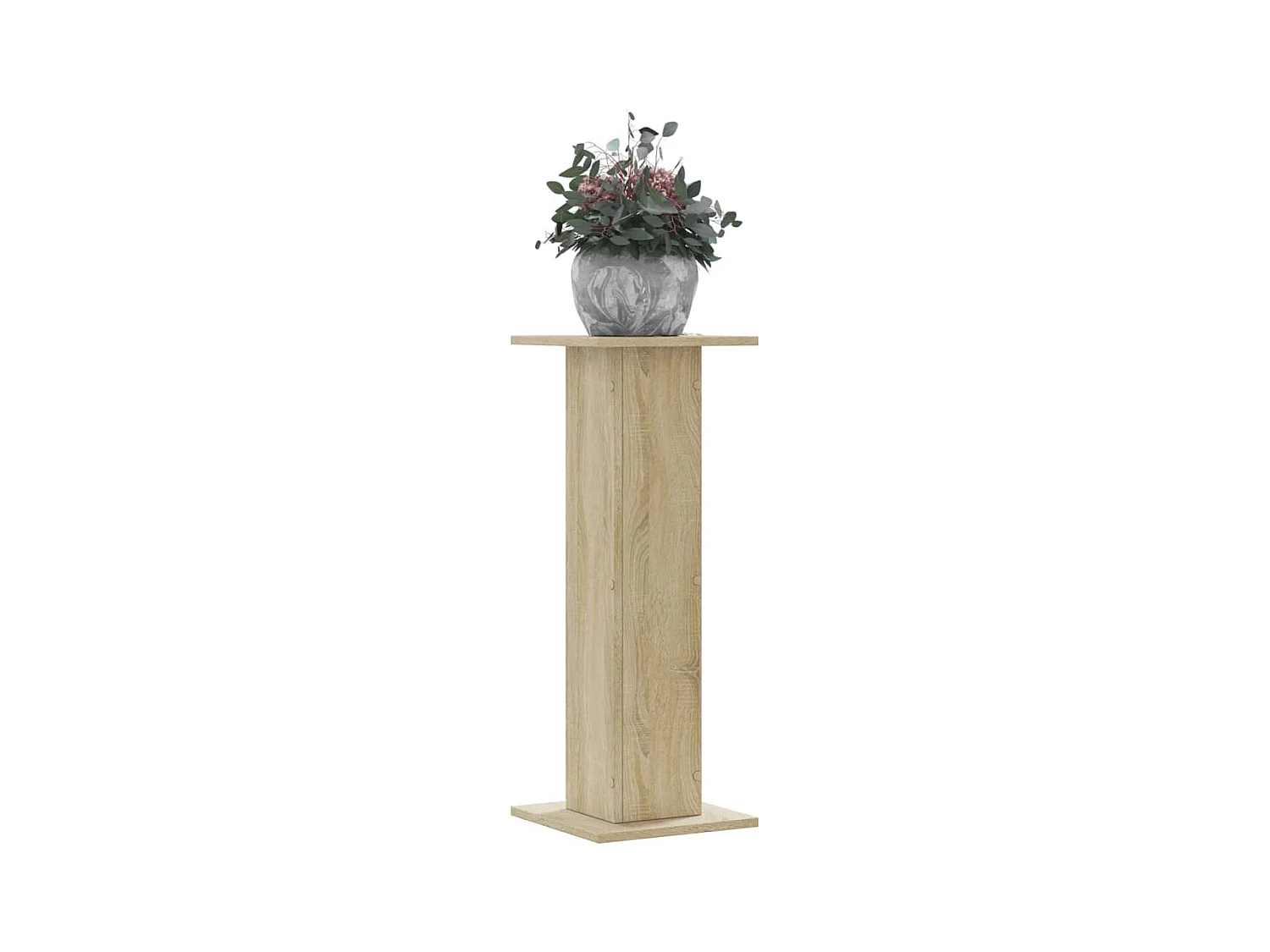 Soportes para plantas 2 piezas de madera de ingeniería de roble Sonoma