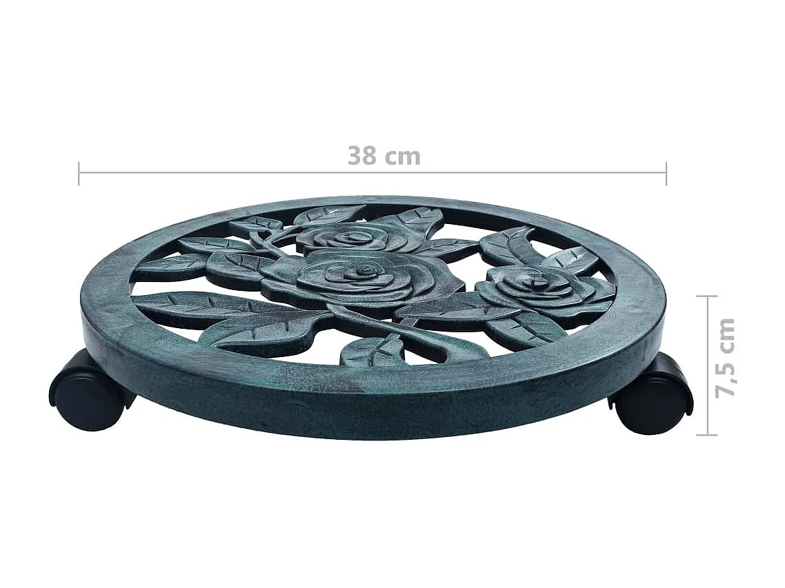 Chariots pour plantes 6 pcs Vert 38 cm Plastique