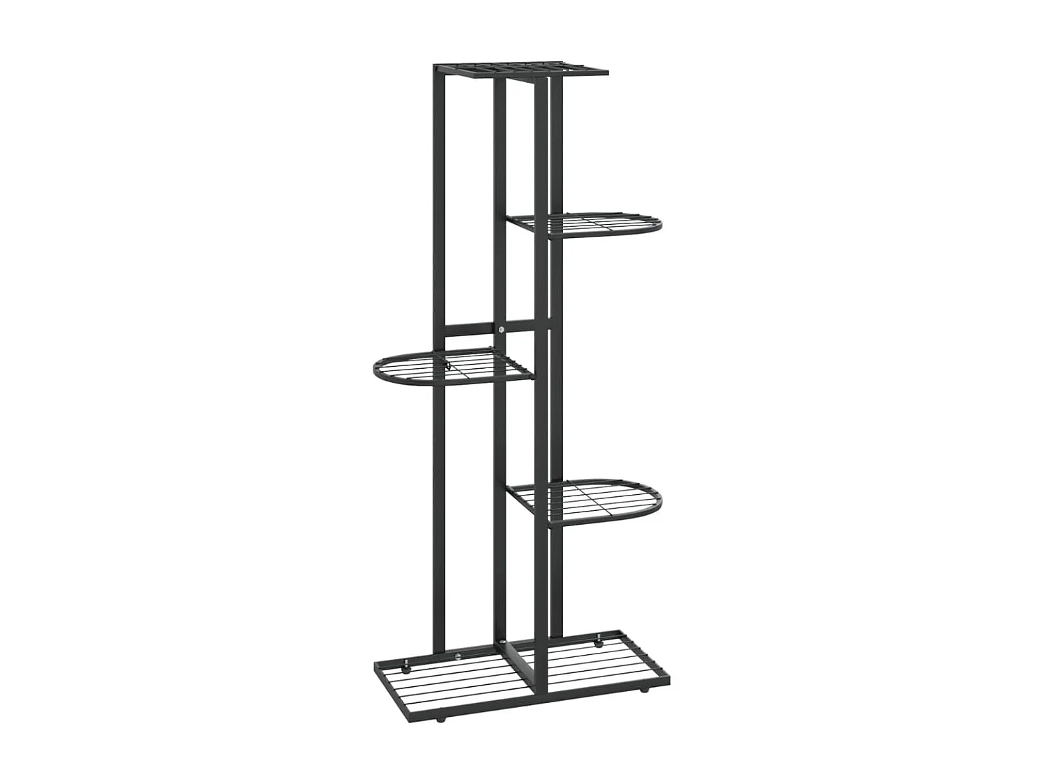 Plantenstandaard met 5 lagen 43x22x98 cm Zwart Metaal
