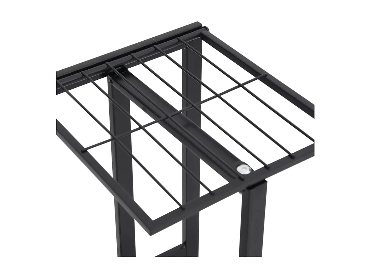 Supporto per piante a 5 ripiani 43x22x98 cm Metallo nero