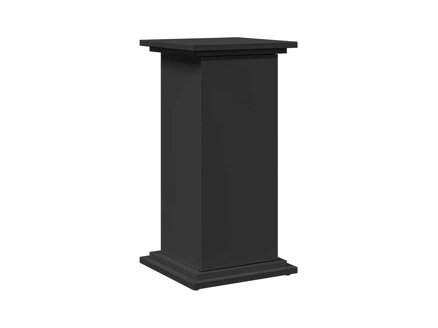 Piédestal avec rangement noir 31x30x60 cm bois d'ingénierie
