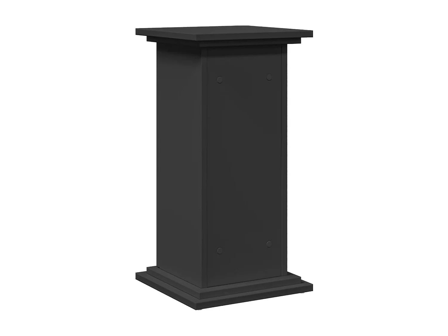 Piédestal avec rangement noir 31x30x60 cm bois d'ingénierie