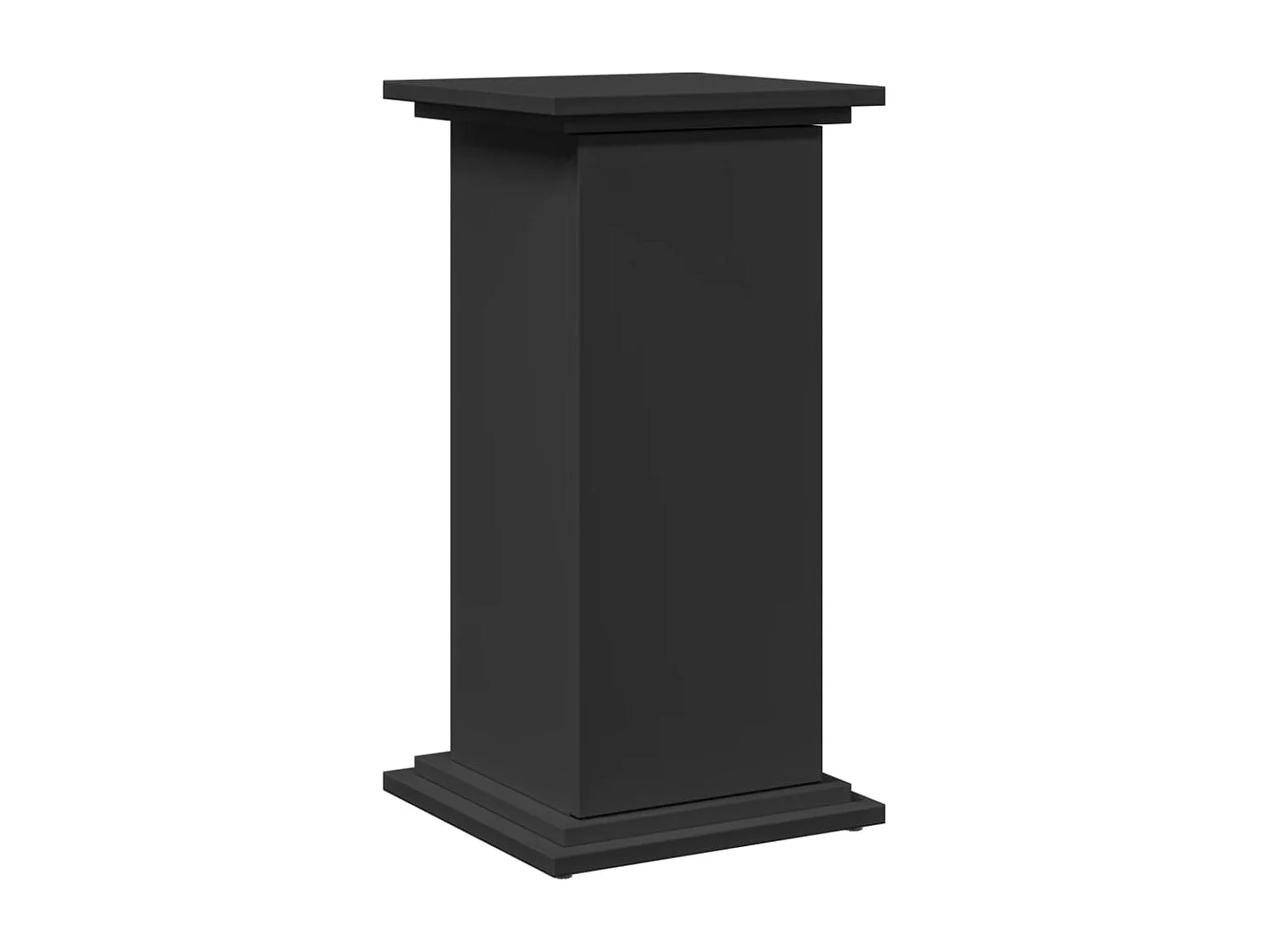 Piédestal avec rangement noir 31x30x60 cm bois d'ingénierie