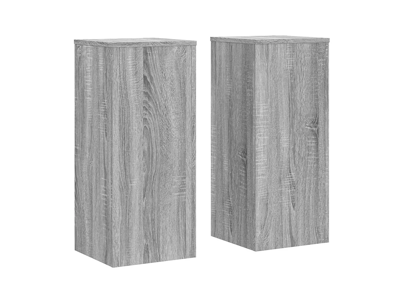 Portavasi in 2 pezzi, legno ingegnerizzato grigio Sonoma