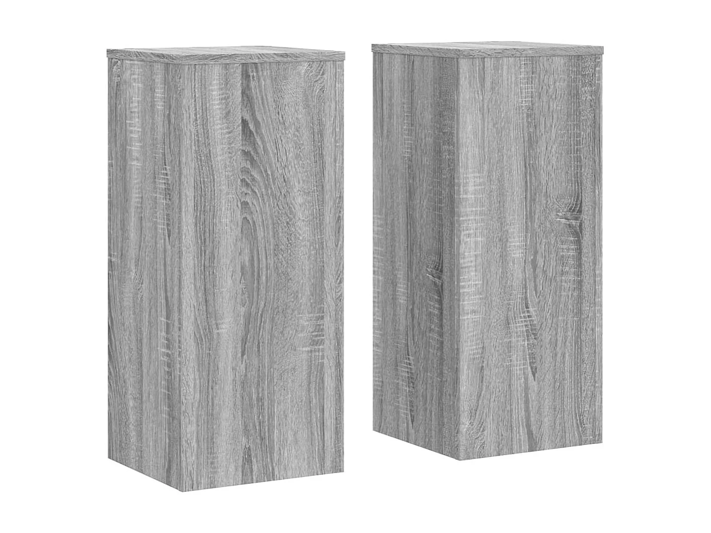 2-delige plantenstandaard, Sonoma grijs bewerkt hout