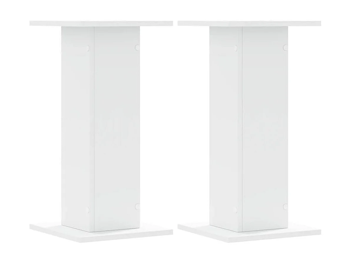 Plantenstandaards 2 stuks wit 30x30x60 cm bewerkt hout