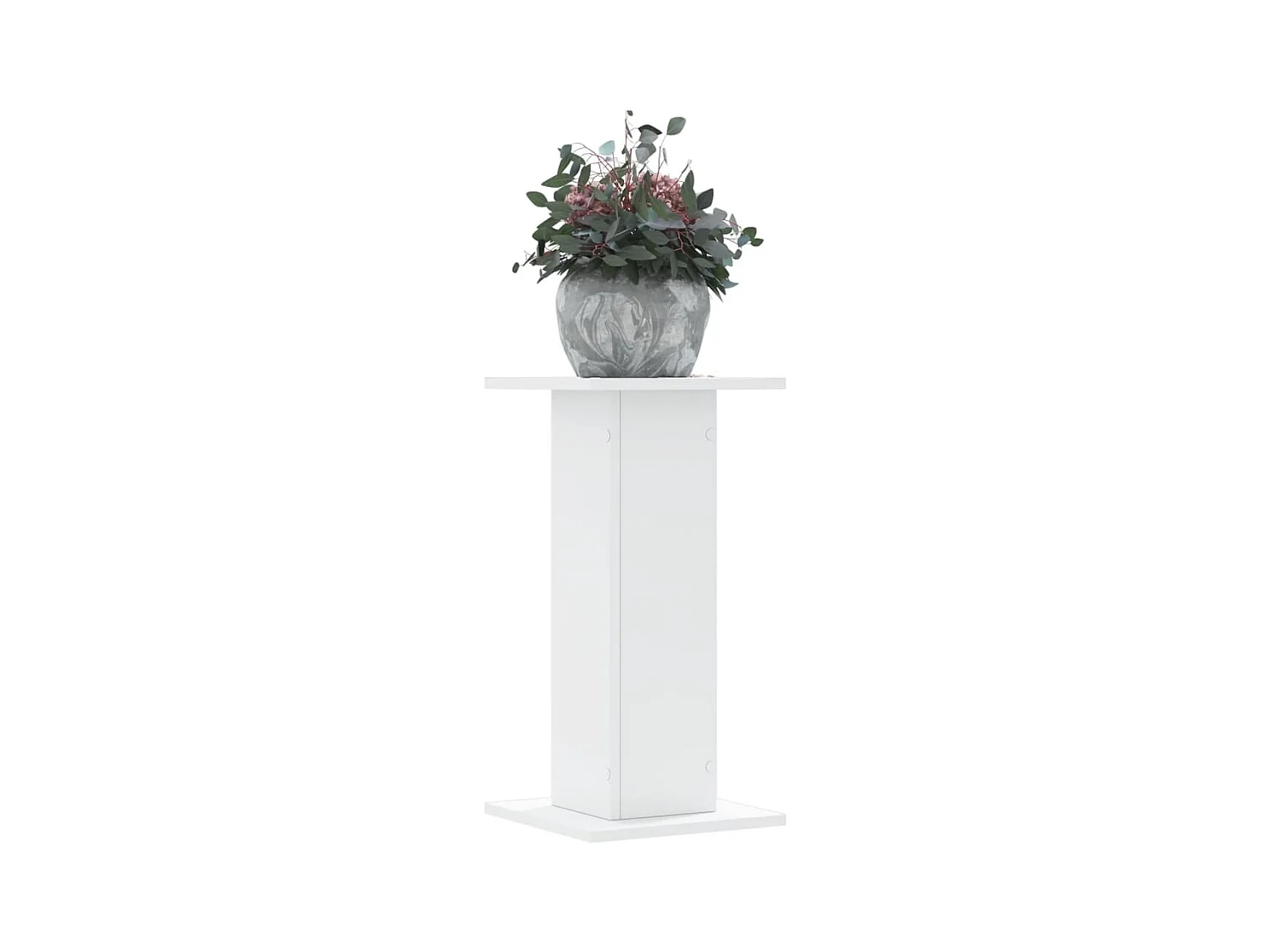 Supports pour plantes 2 pcs blanc 30x30x60 cm bois d'ingénierie