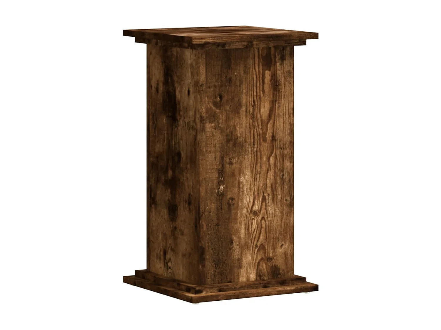 Support pour plantes chêne fumé 33x33x60 cm bois d'ingénierie