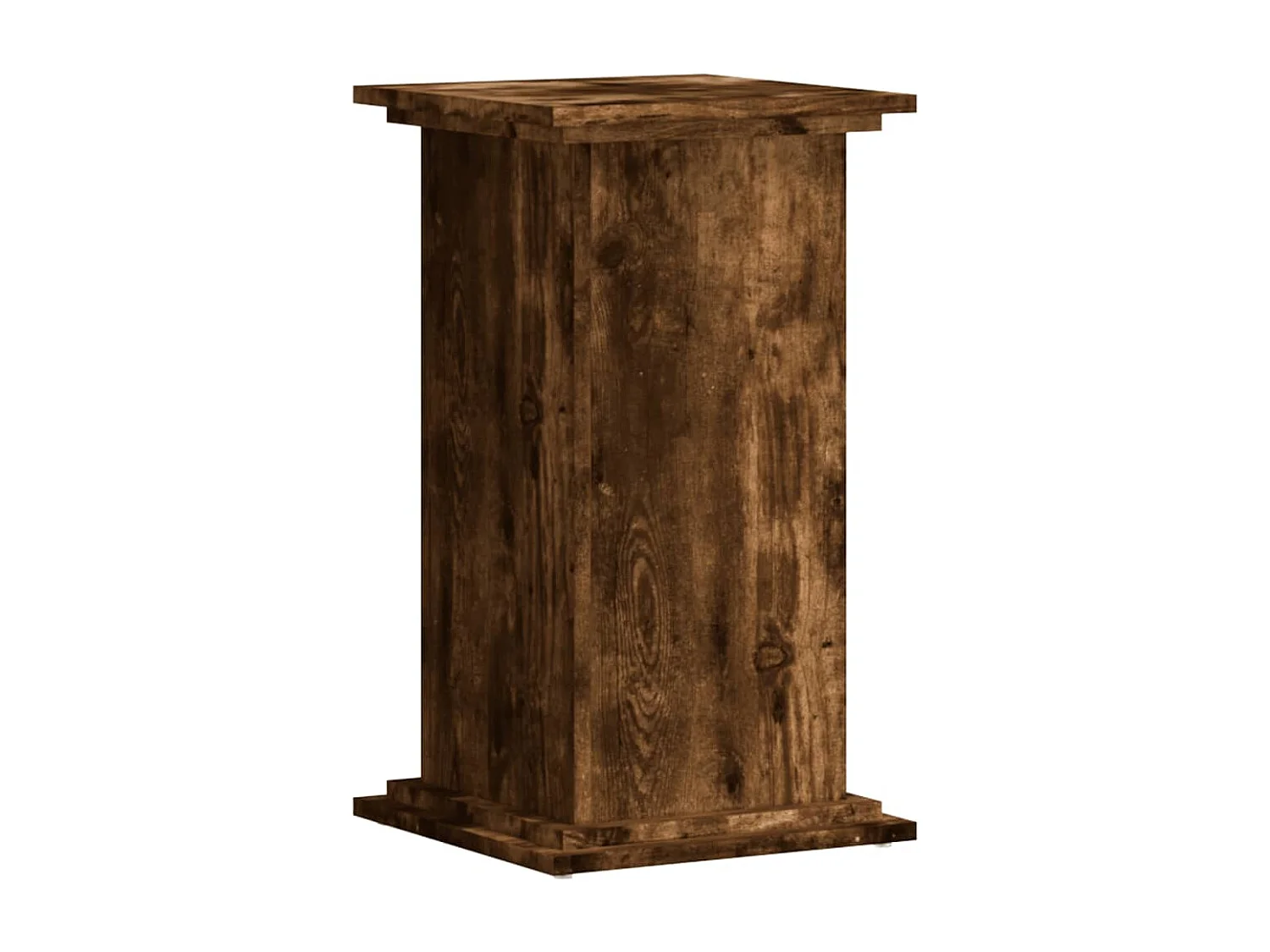 Support pour plantes chêne fumé 33x33x60 cm bois d'ingénierie