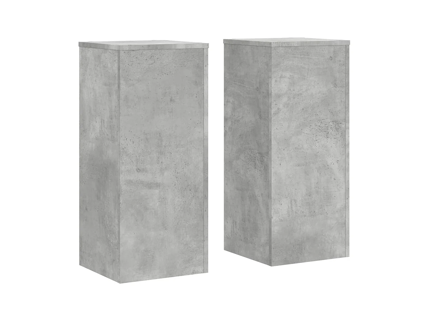 Supporti per piante 2 pezzi in cemento grigio e legno ingegnerizzato