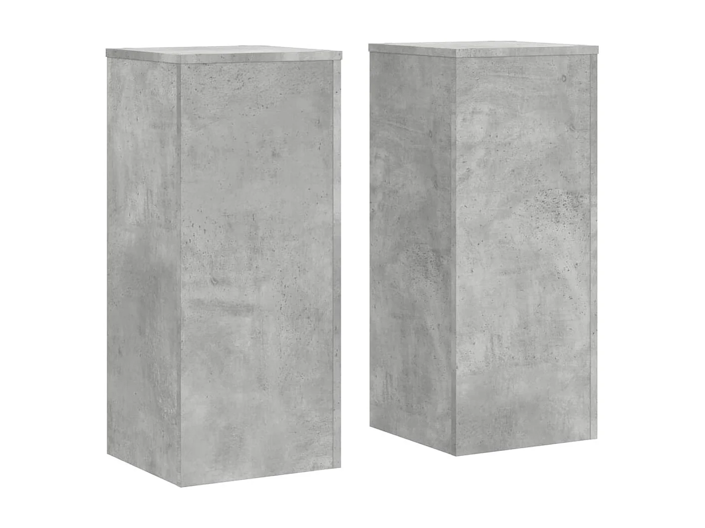 Supports pour plantes 2 pcs gris béton bois d'ingénierie