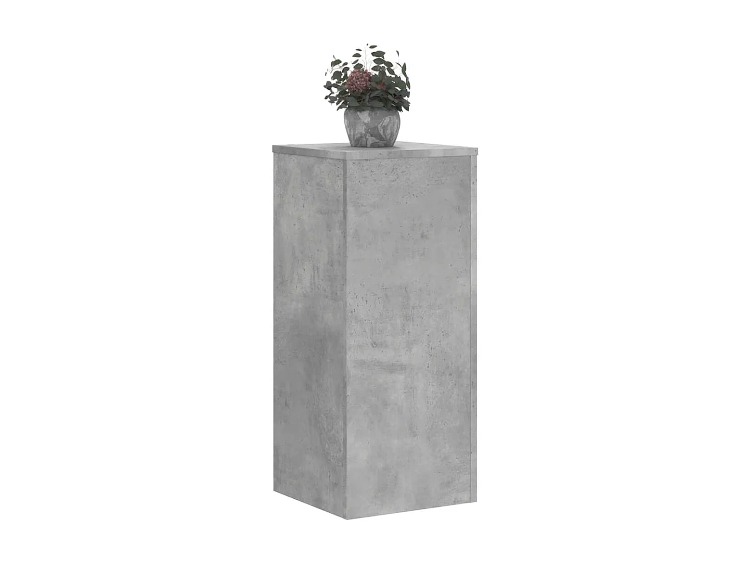 Supports pour plantes 2 pcs gris béton bois d'ingénierie