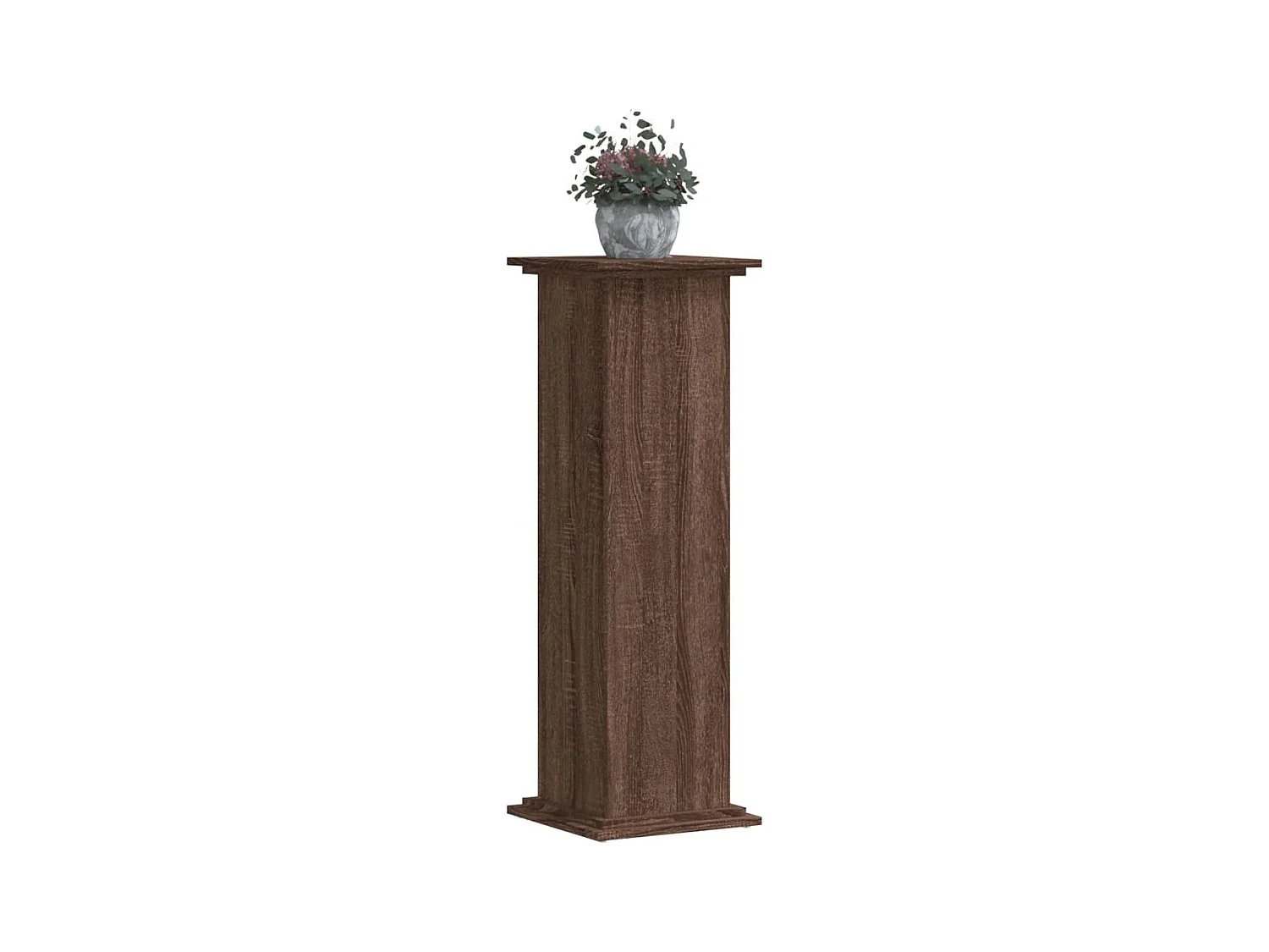 Plantenstandaard bruin eiken 33x33x100 cm bewerkt hout