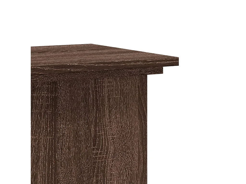 Plantenstandaard bruin eiken 33x33x100 cm bewerkt hout