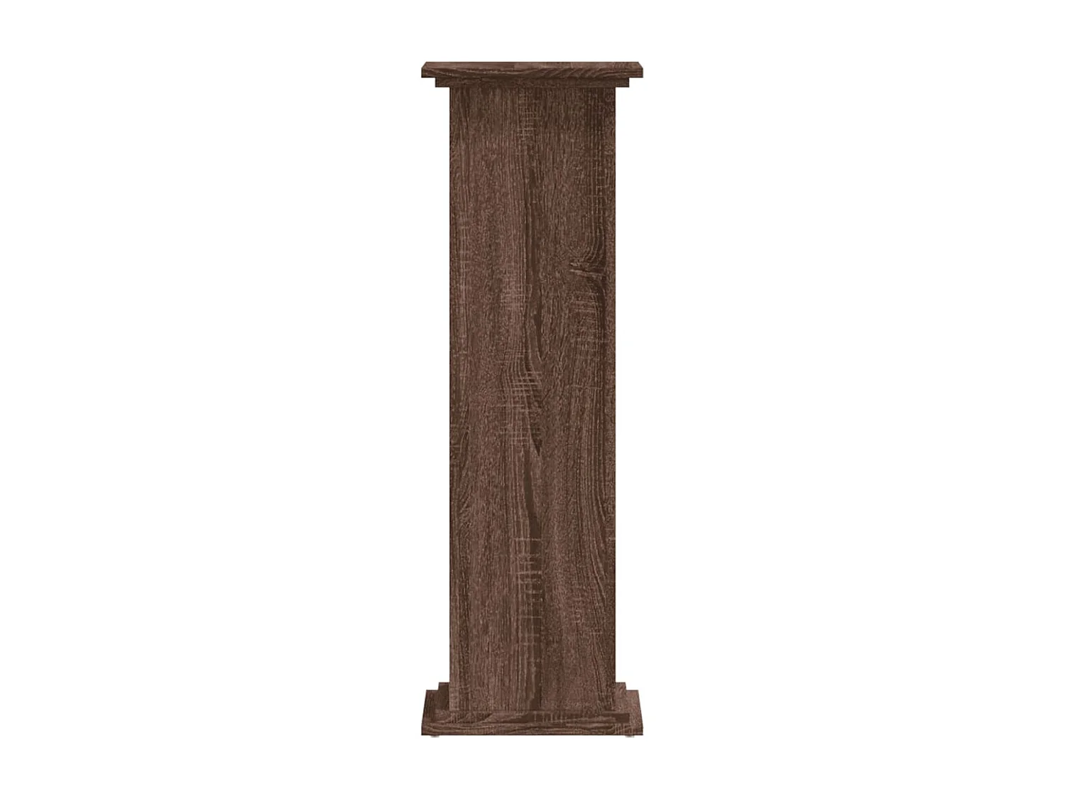 Soporte para plantas de roble marrón 33x33x100 cm de madera de ingeniería