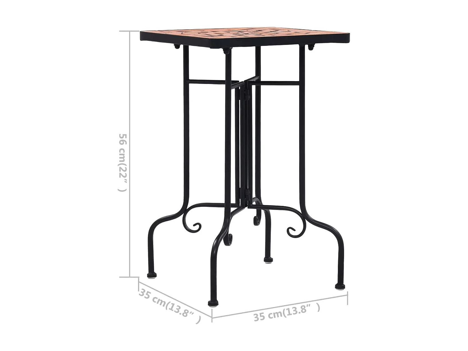 Mozaïek bistrotafel Terrac Keramiek