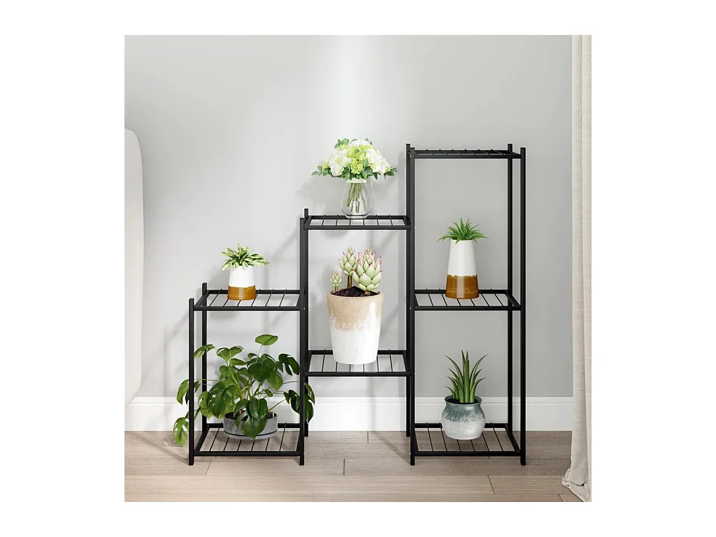 Jardinière 83x25x80 cm Noir Fer