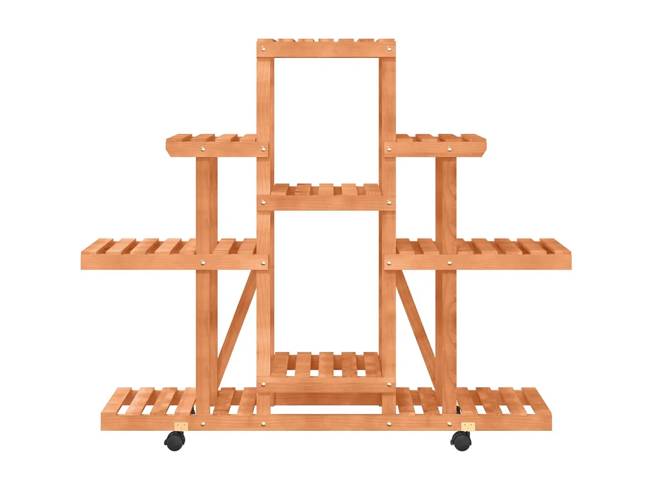 Support à fleurs avec roues 110x25x101 cm bois massif de sapin