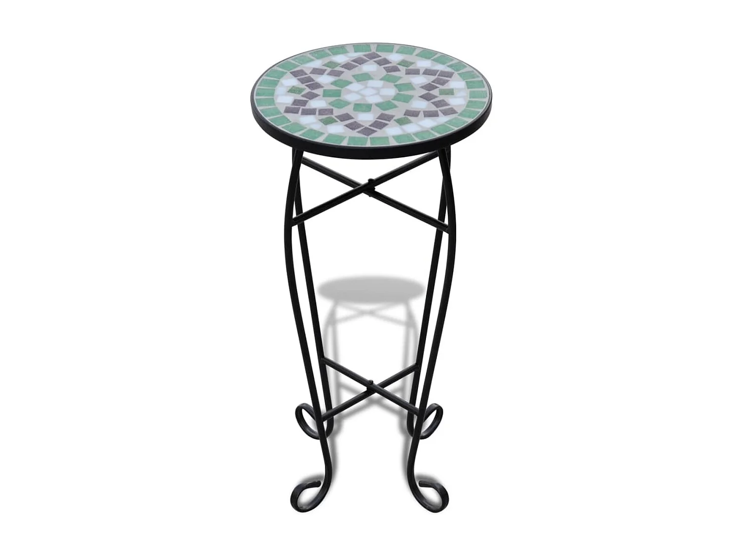 Table d'appoint Mosaïque Vert et blanc