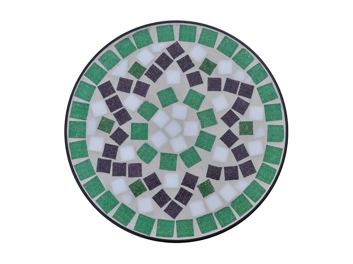 Table d'appoint Mosaïque Vert et blanc