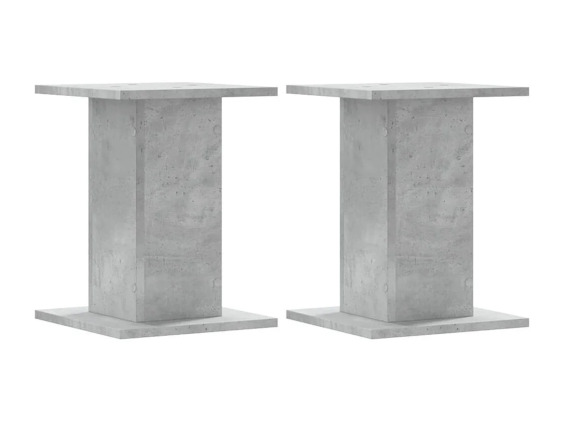 Supporti per piante 2 pezzi in cemento grigio e legno ingegnerizzato