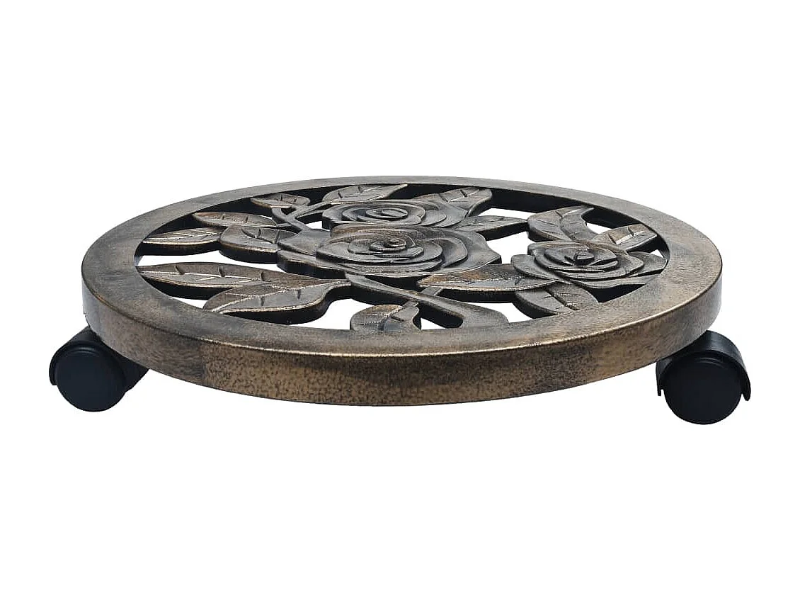 Carrelli portavasi 6 pezzi Bronzo 38 cm Plastica