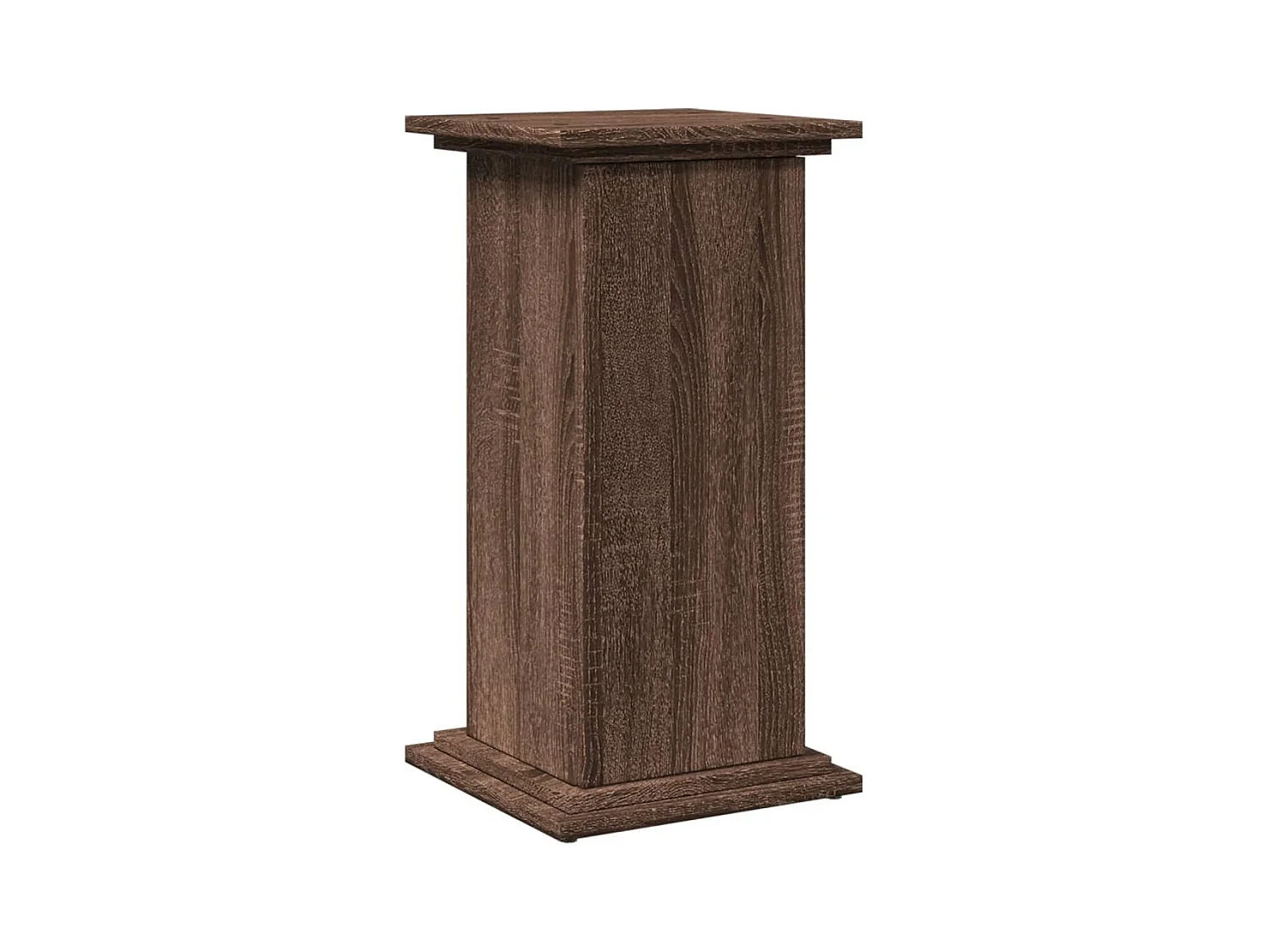 Piédestal avec rangement chêne marron bois d'ingénierie