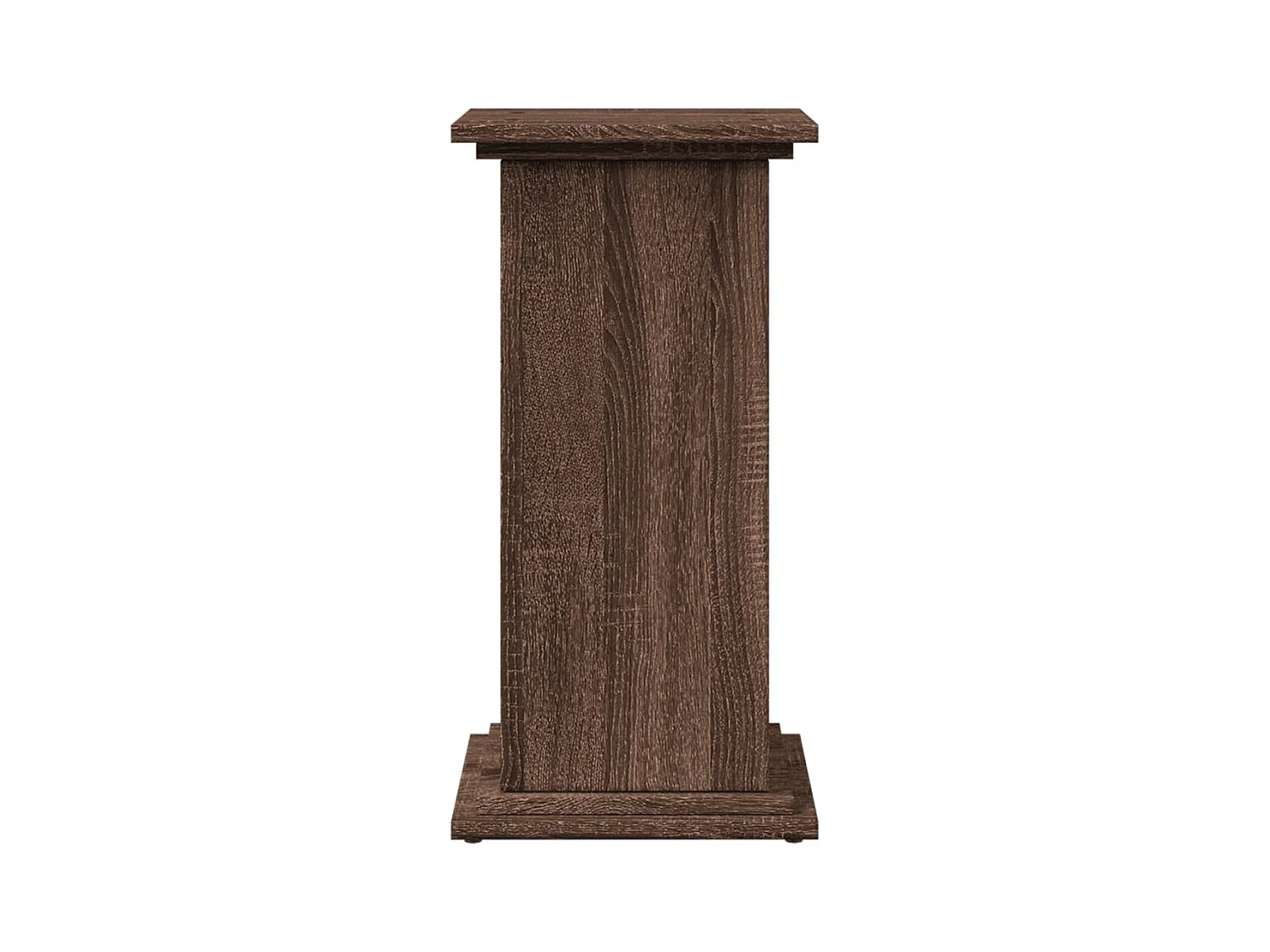 Piédestal avec rangement chêne marron bois d'ingénierie
