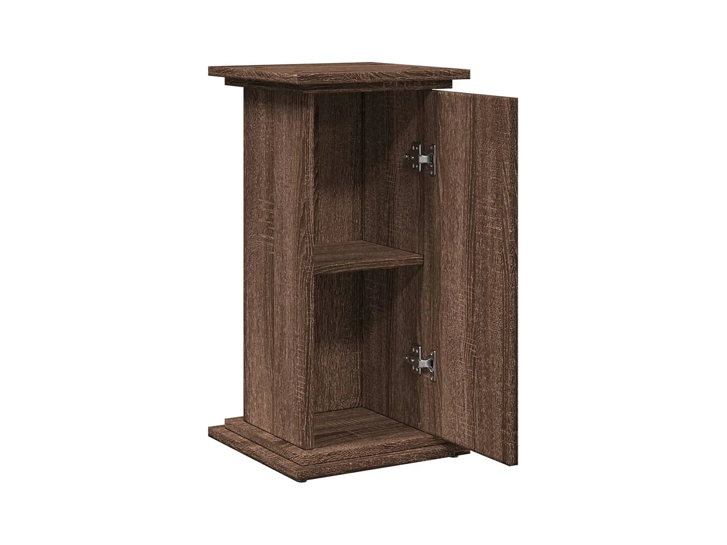 Piédestal avec rangement chêne marron bois d'ingénierie