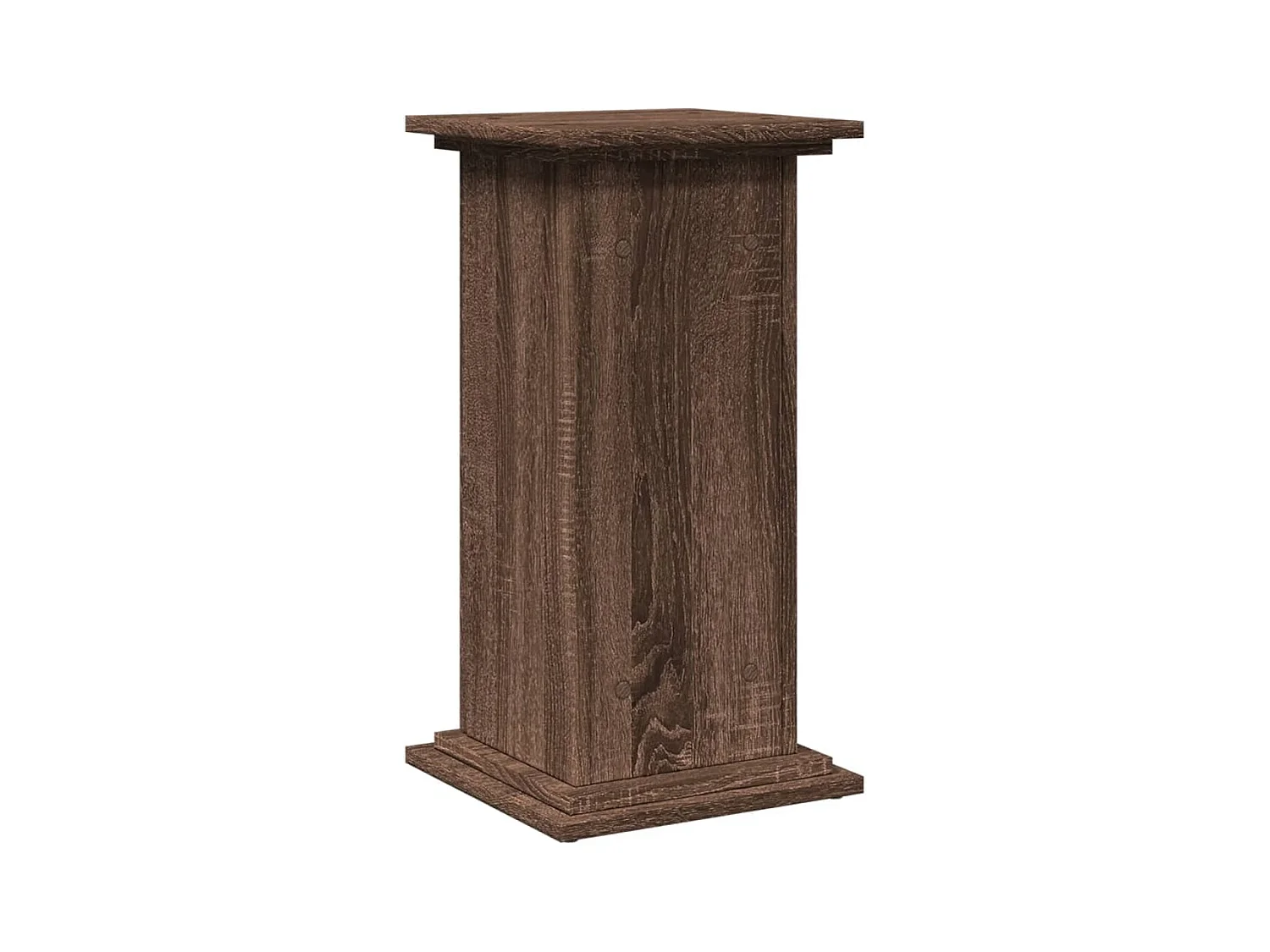 Piédestal avec rangement chêne marron bois d'ingénierie