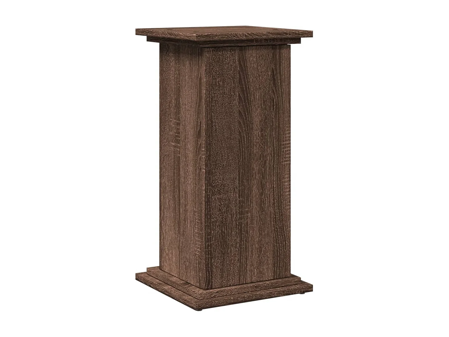 Piédestal avec rangement chêne marron bois d'ingénierie